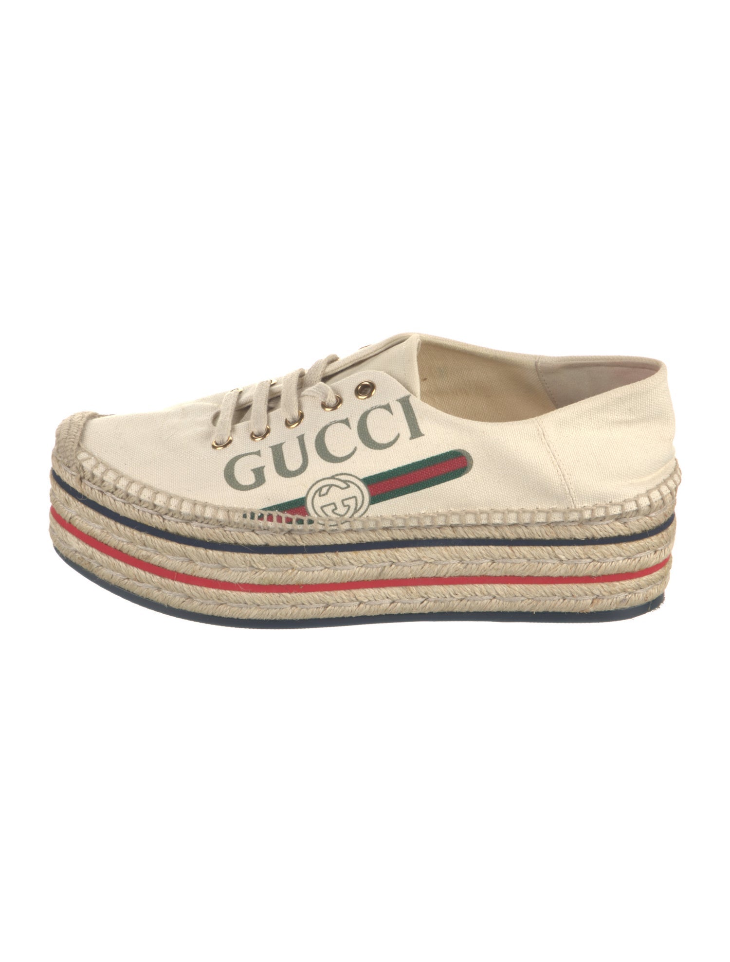 Gucci Web Accent Canvas Espadrilles