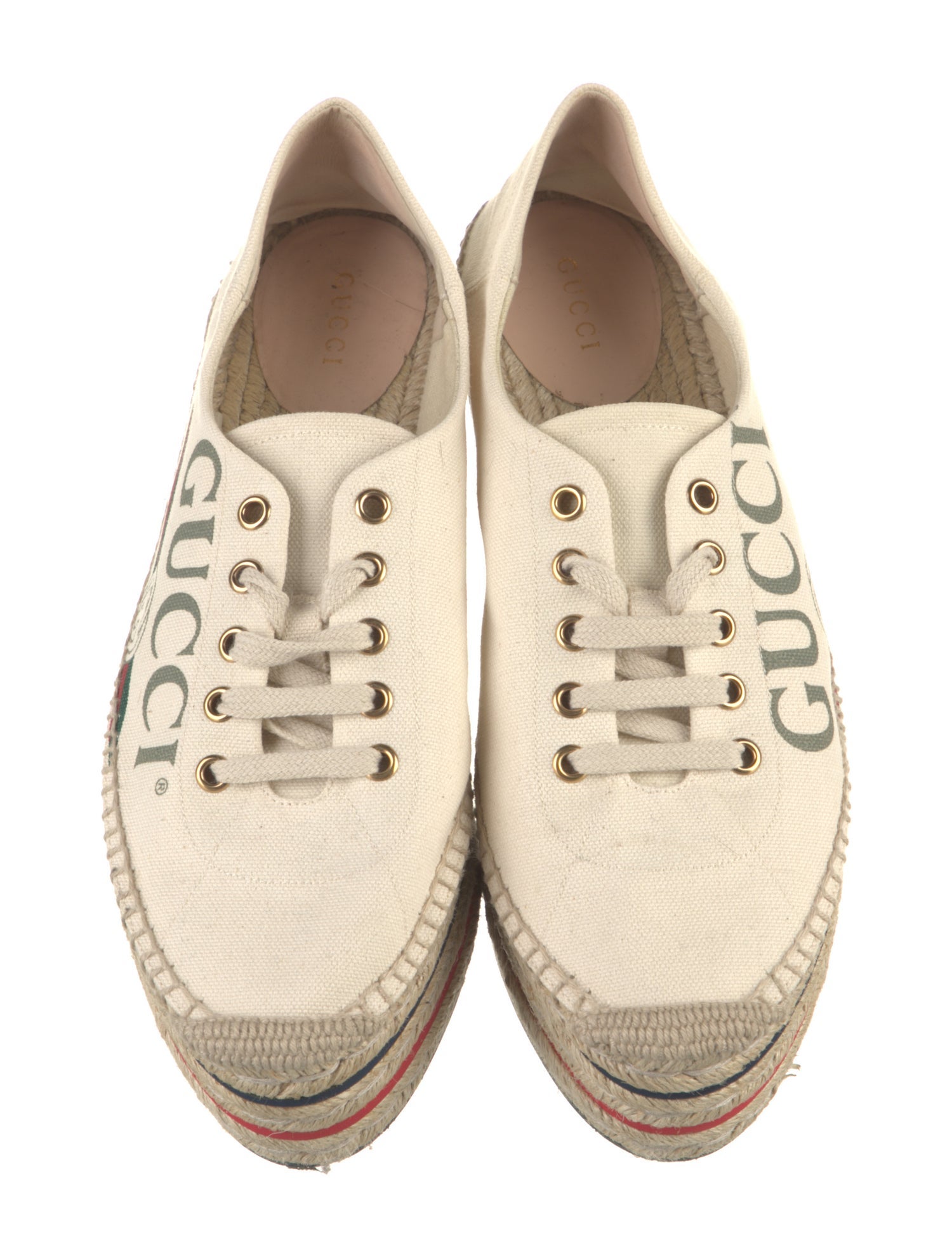 Gucci Web Accent Canvas Espadrilles