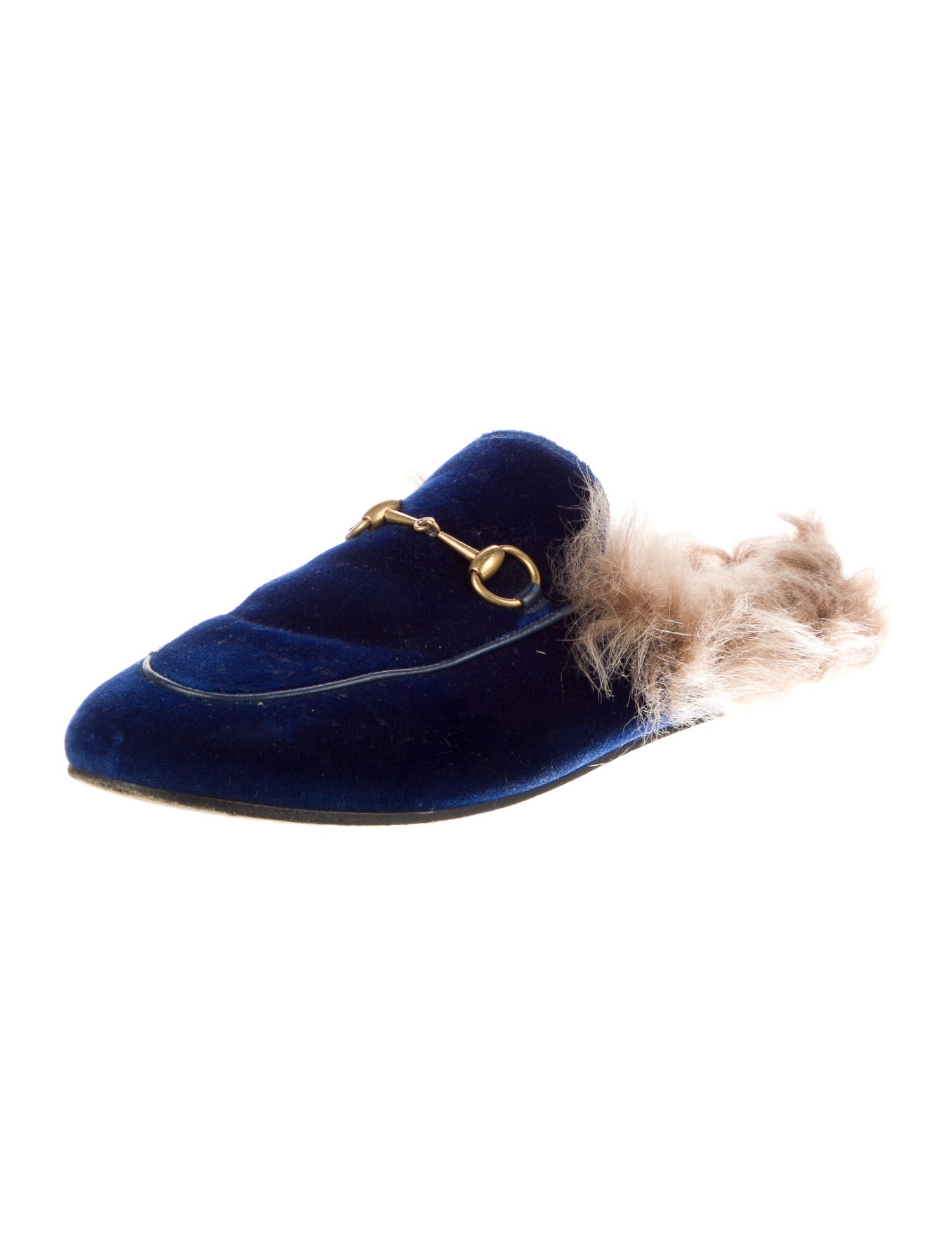 Gucci Horsebit Accent Velvet Mules