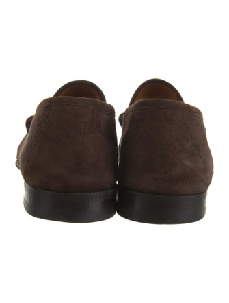 Gucci Horsebit Accent Suede Loafers