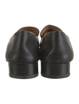 Gucci Web Accent Leather Loafers