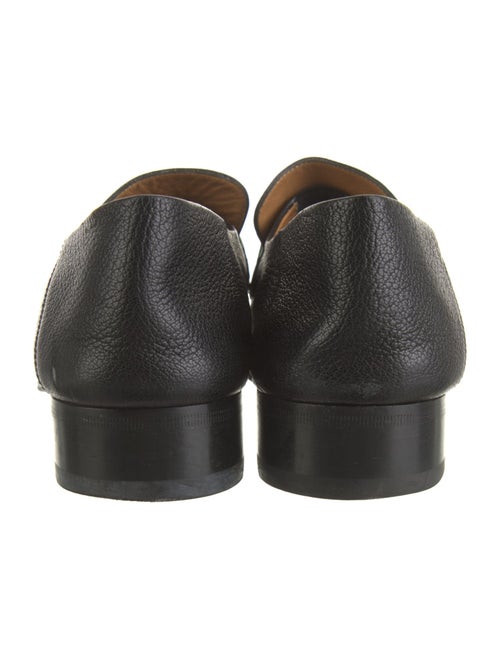 Gucci Web Accent Leather Loafers