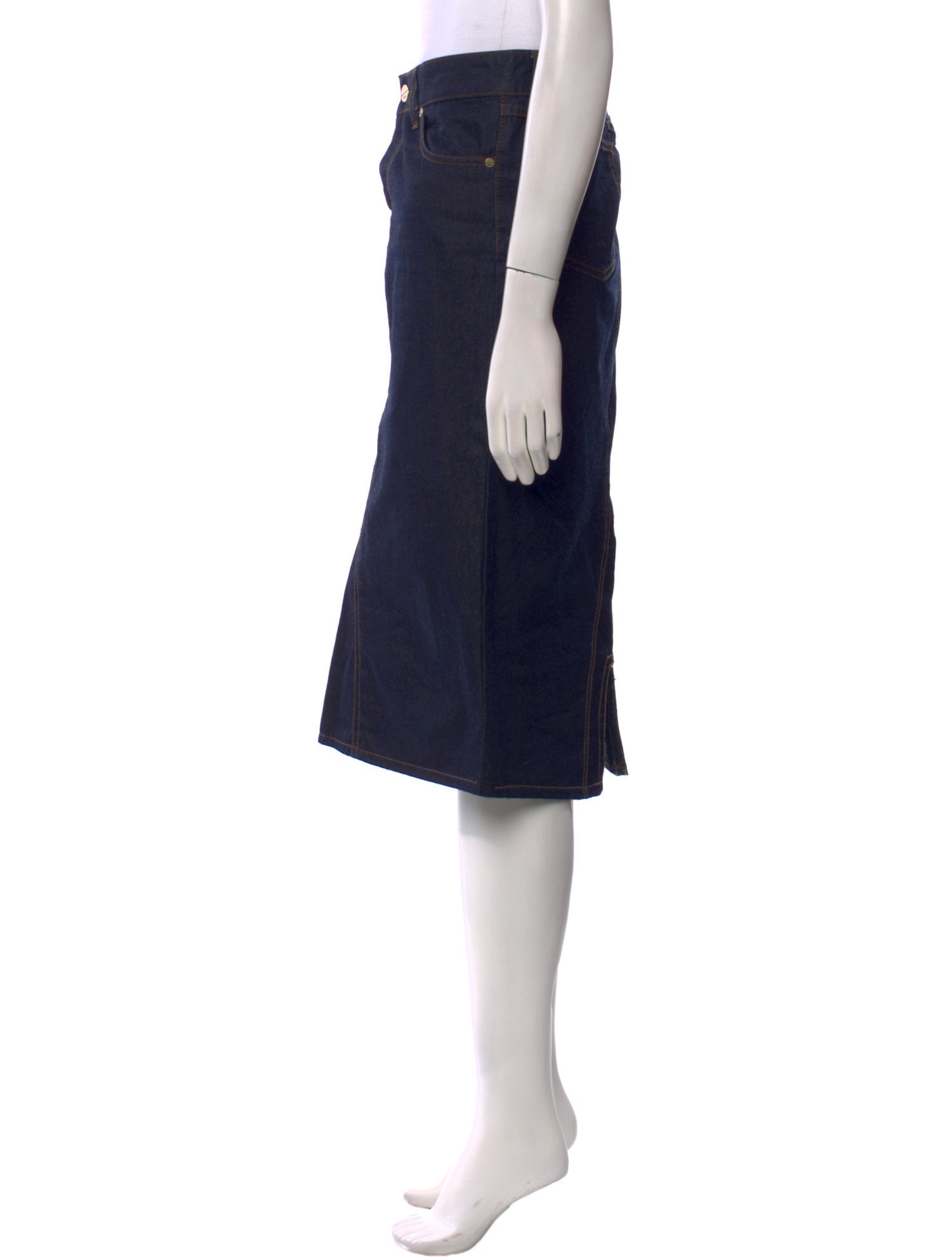 Gucci Embroidered Accent Knee-Length Skirt