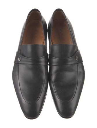 Gucci Interlocking G Logo Leather Loafers