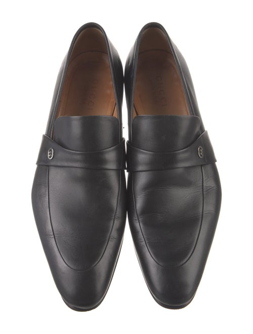 Gucci Interlocking G Logo Leather Loafers