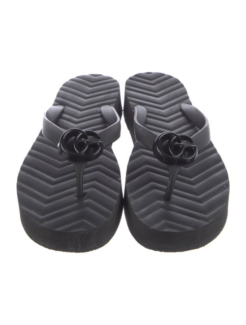 Gucci Double G Logo Rubber Flip Flops