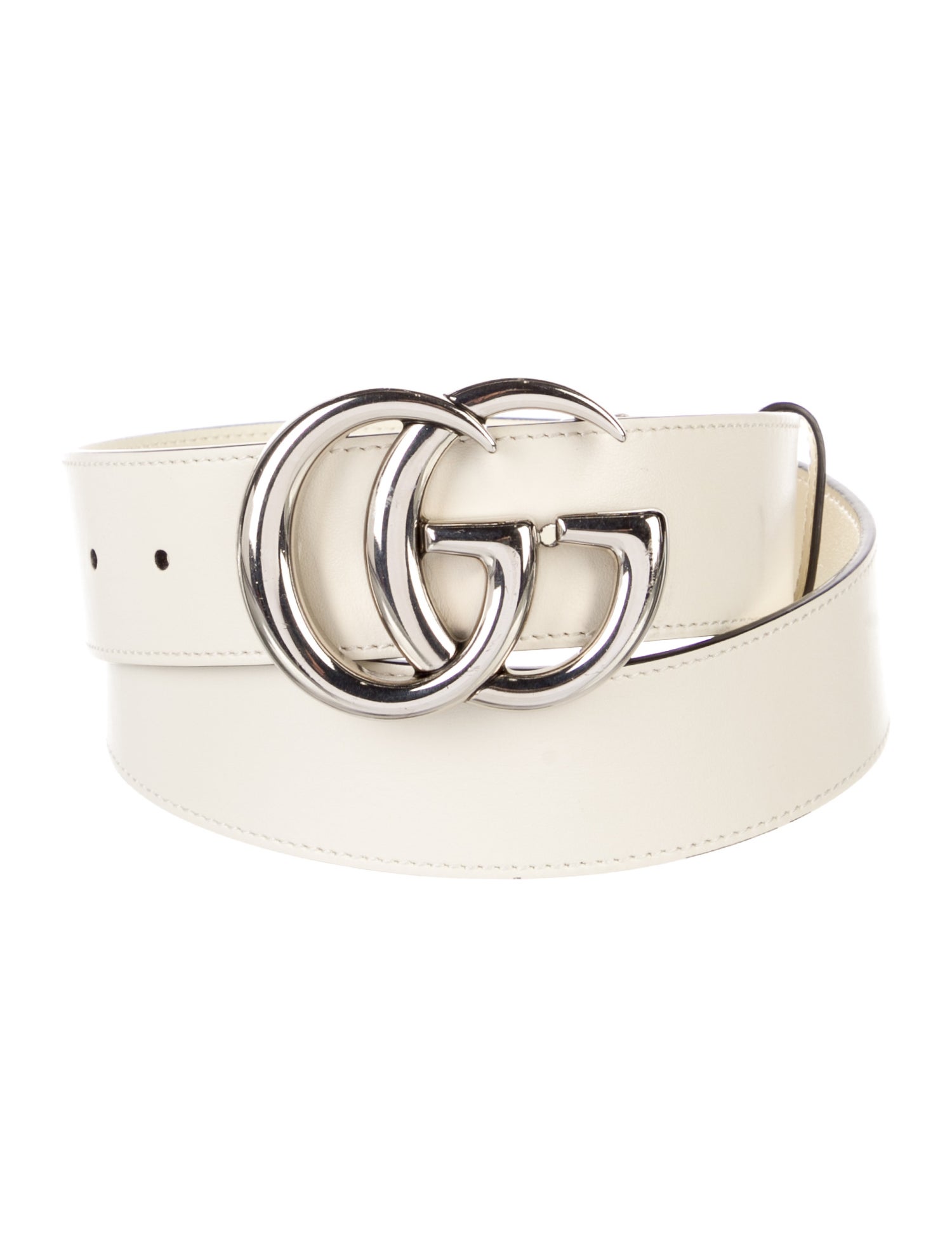 Gucci Double G Logo Leather Belt
