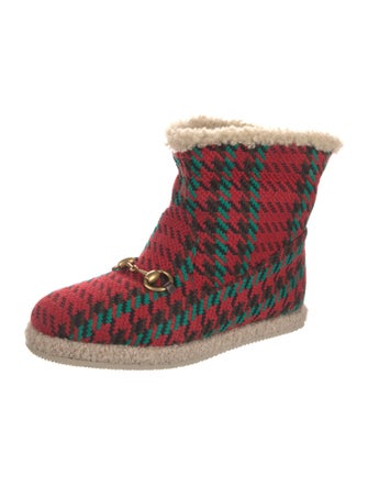 Gucci Horsebit Accent Wool Boots
