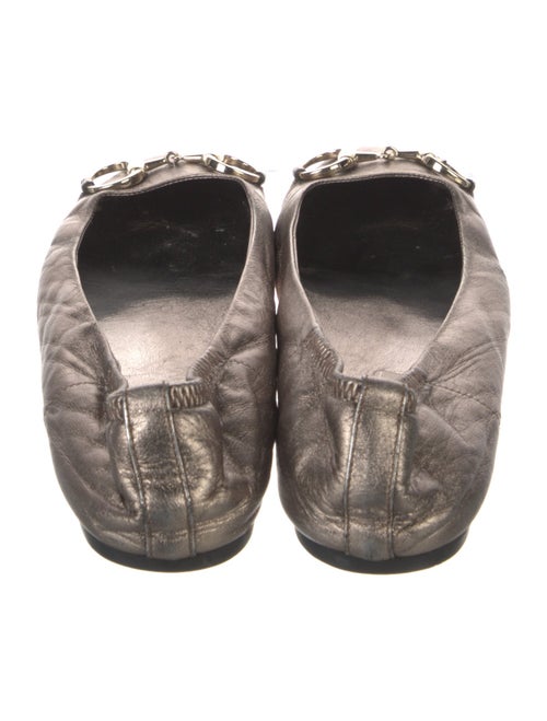 Gucci Horsebit Accent Leather Ballet Flats