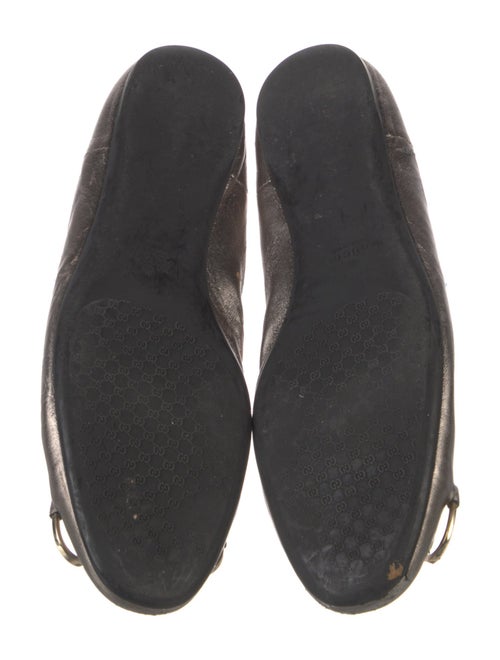 Gucci Horsebit Accent Leather Ballet Flats