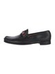Gucci Web Accent Leather Loafers