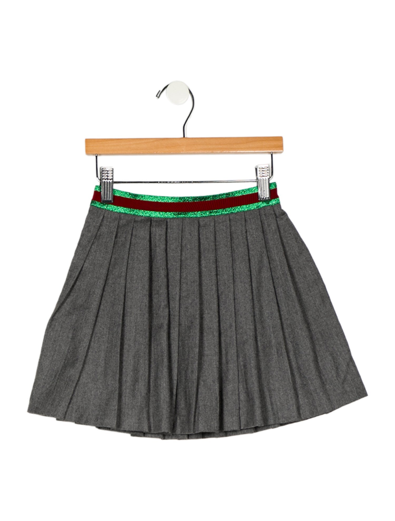 Gucci Gucci Girls' Pleated Wool Skirt
