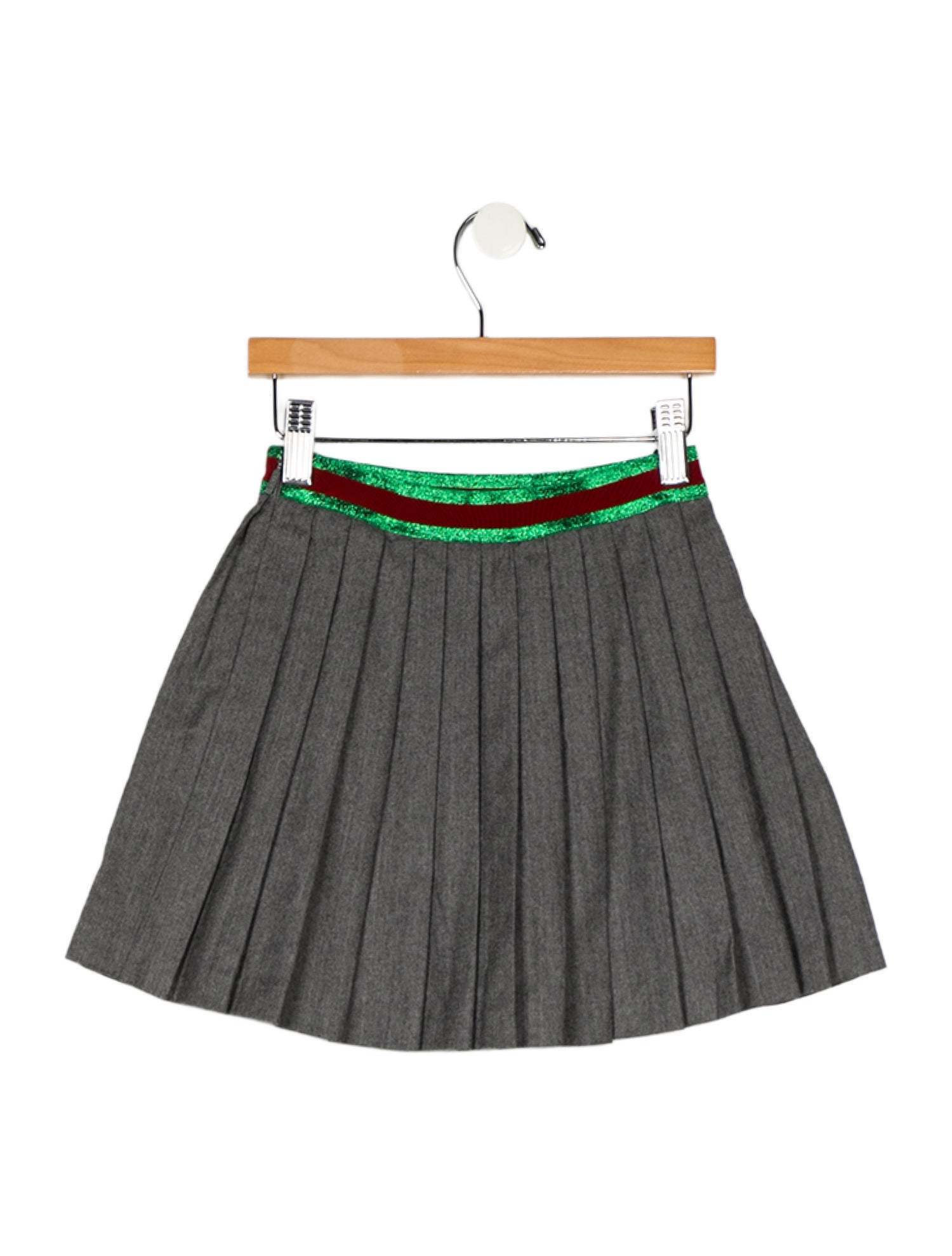 Gucci Gucci Girls' Pleated Wool Skirt