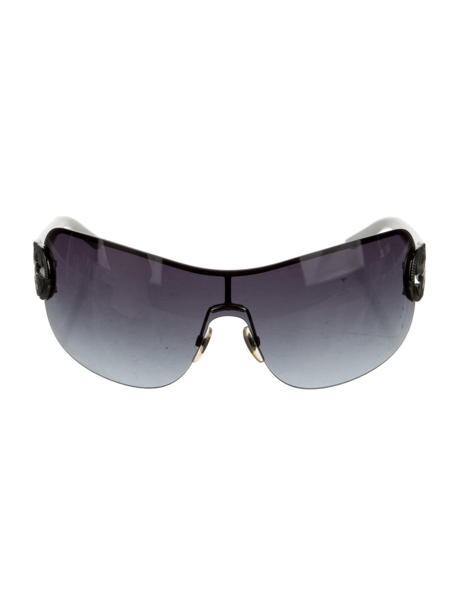 Gucci Interlocking G Logo Shield Sunglasses