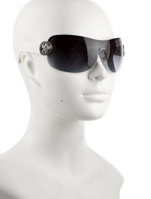 Gucci Interlocking G Logo Shield Sunglasses