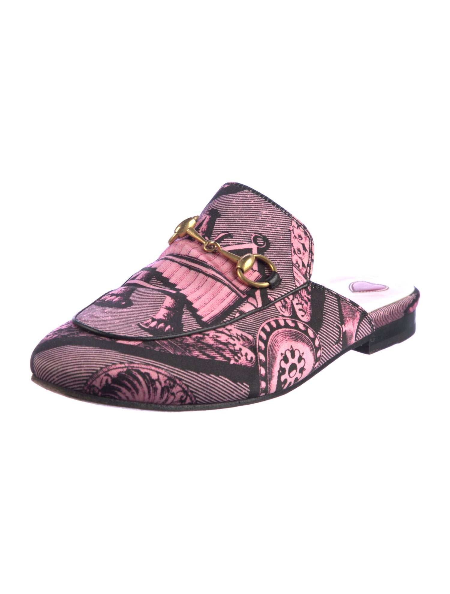 Gucci 1955 Horsebit Accent Satin Mules