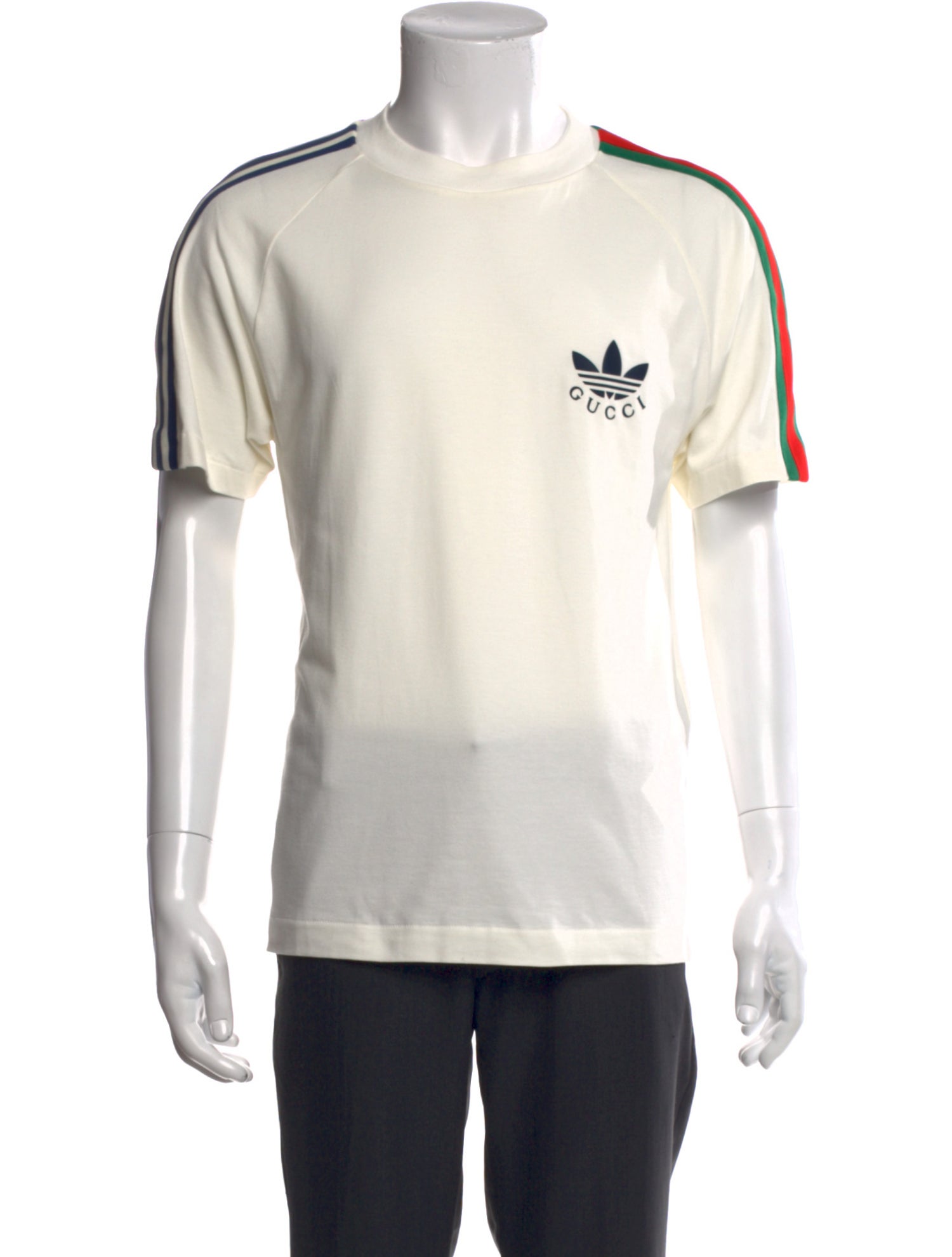 Gucci x Adidas Web Accent Graphic Print T-Shirt