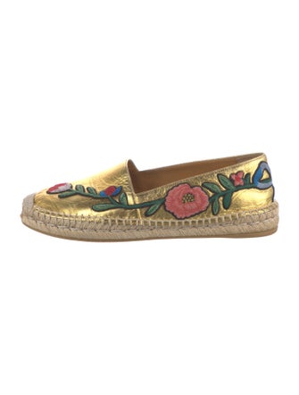 Gucci Leather Printed Espadrilles
