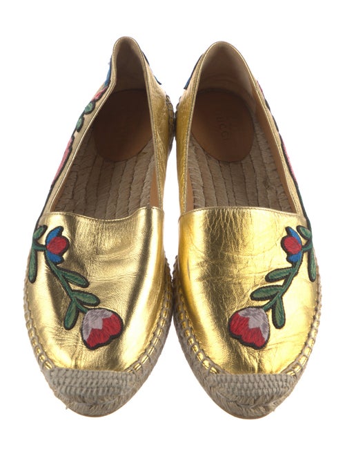 Gucci Leather Printed Espadrilles