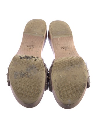 Gucci Horsebit Accent Suede Slides