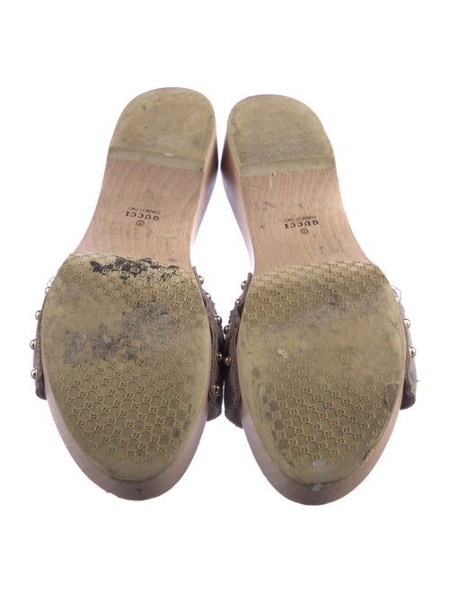 Gucci Horsebit Accent Suede Slides