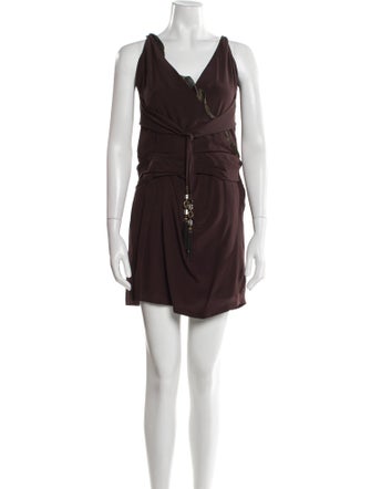 Gucci V-Neck Mini Dress