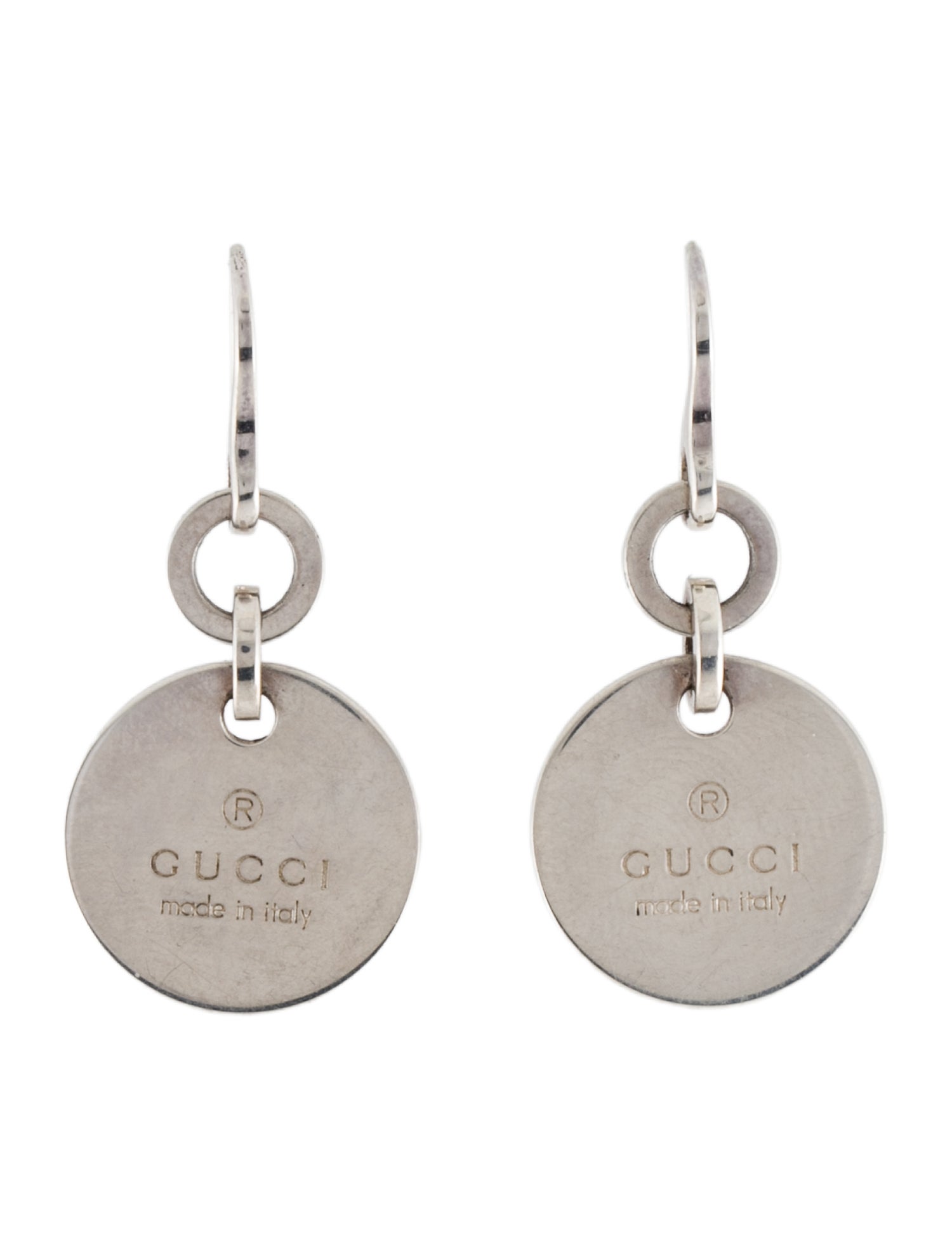 Gucci Trademark Round Drop Earrings