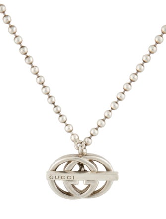 Gucci Interlocking G Logo Britt Toggle Necklace