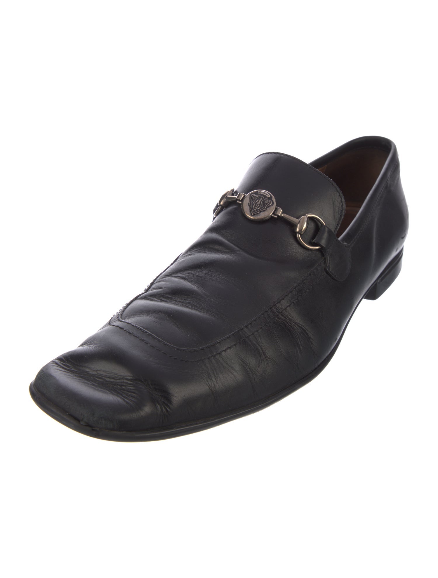 Gucci Horsebit Accent Leather Dress Loafers