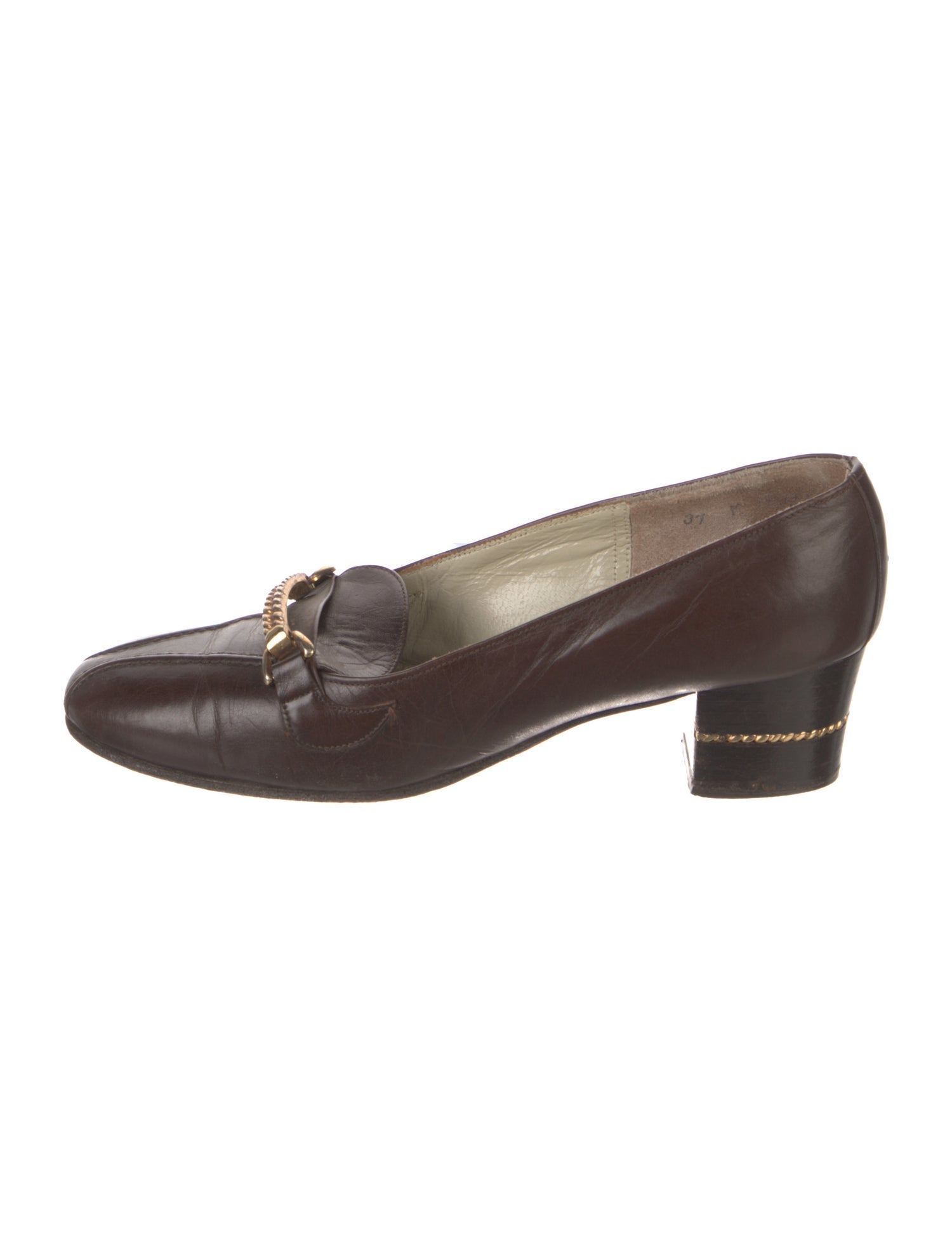 Gucci Horsebit Accent Leather Pumps