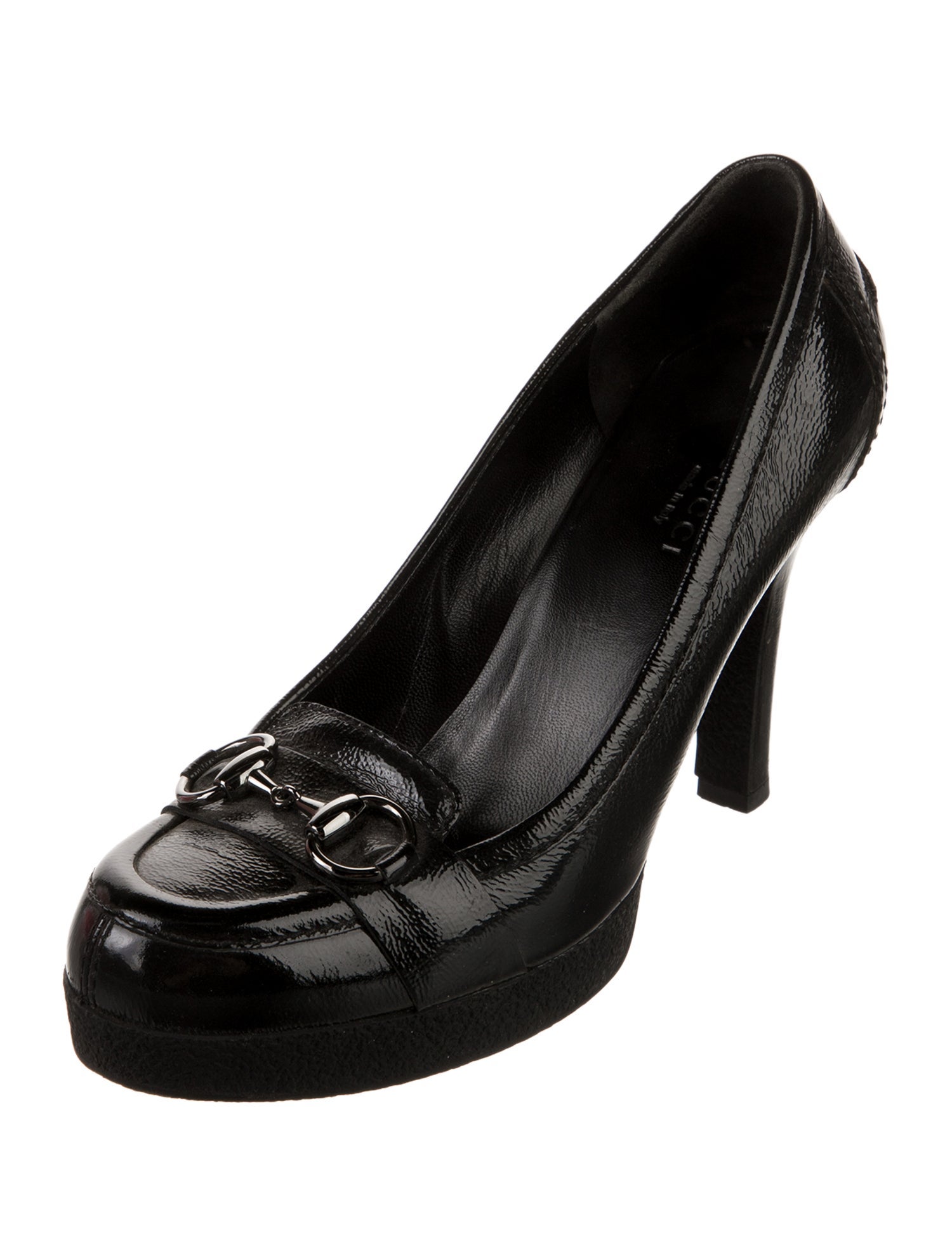 Gucci 1955 Horsebit Accent Patent Leather Pumps