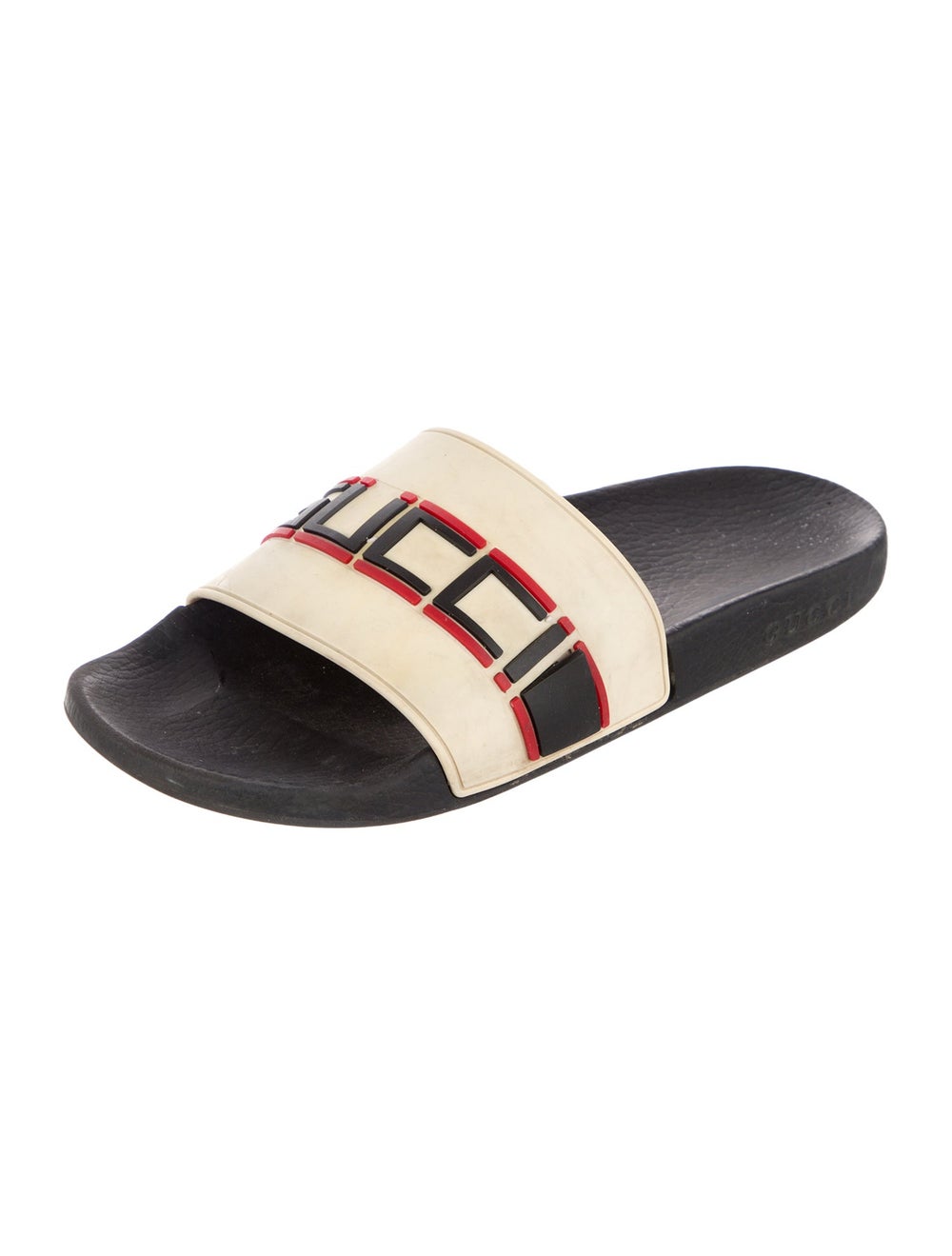 Gucci Rubber Slides Neutrals Sylvie Web Accent Pl… - image 2