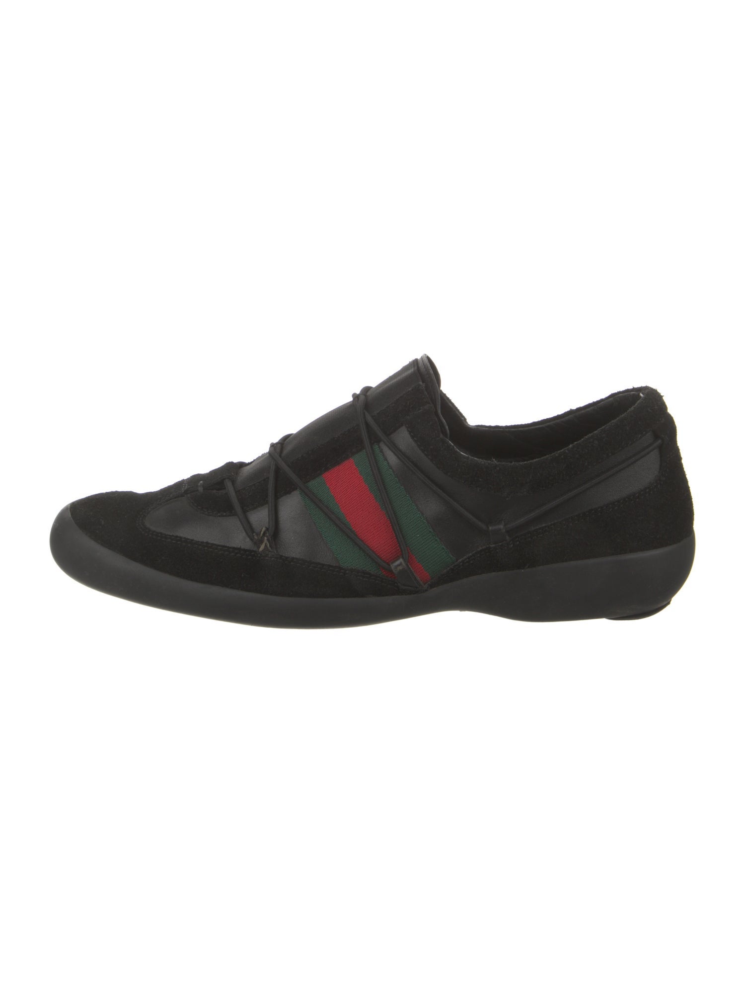 Gucci Web Accent Suede Sneakers