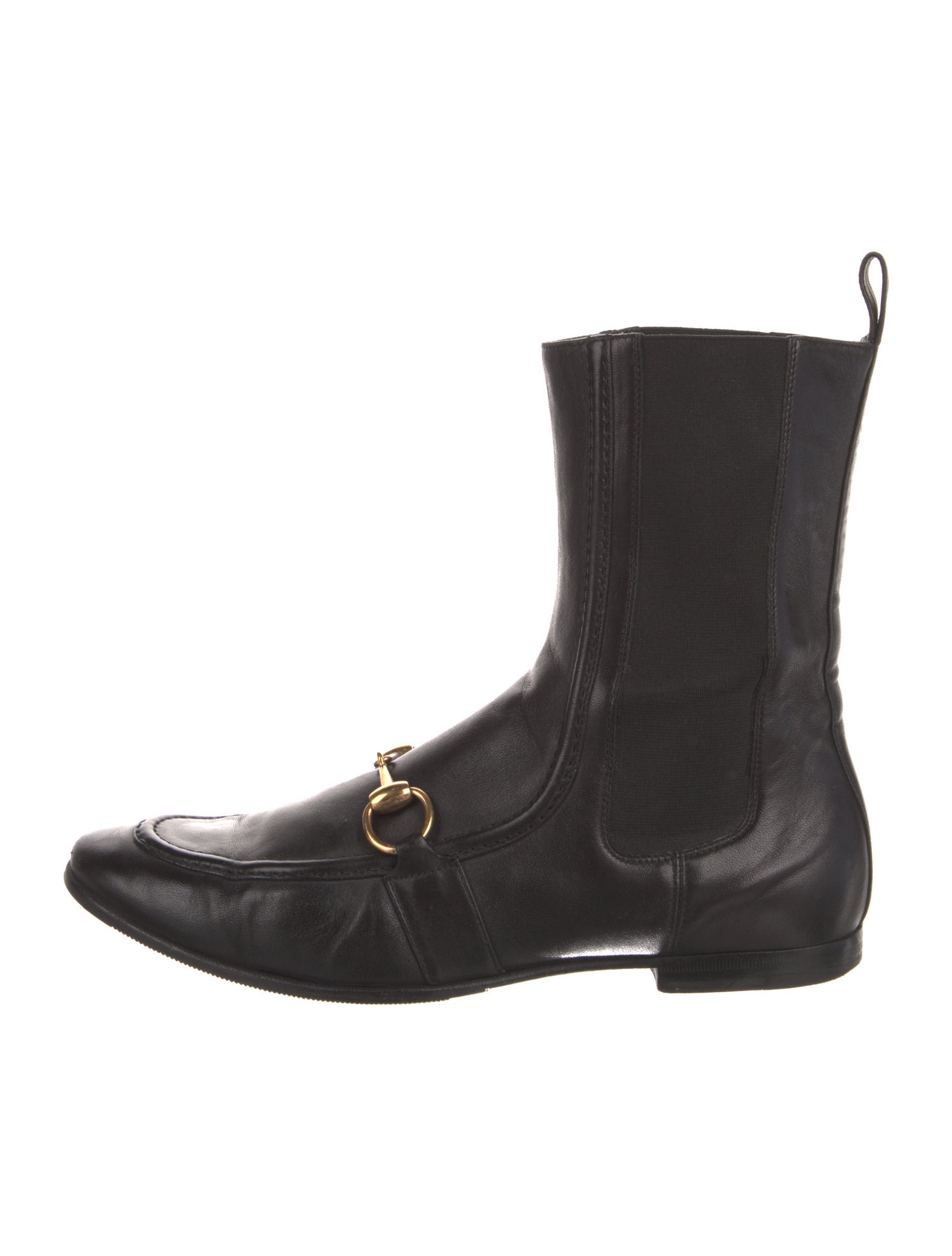 Gucci Horsebit Accent Leather Chelsea Boots
