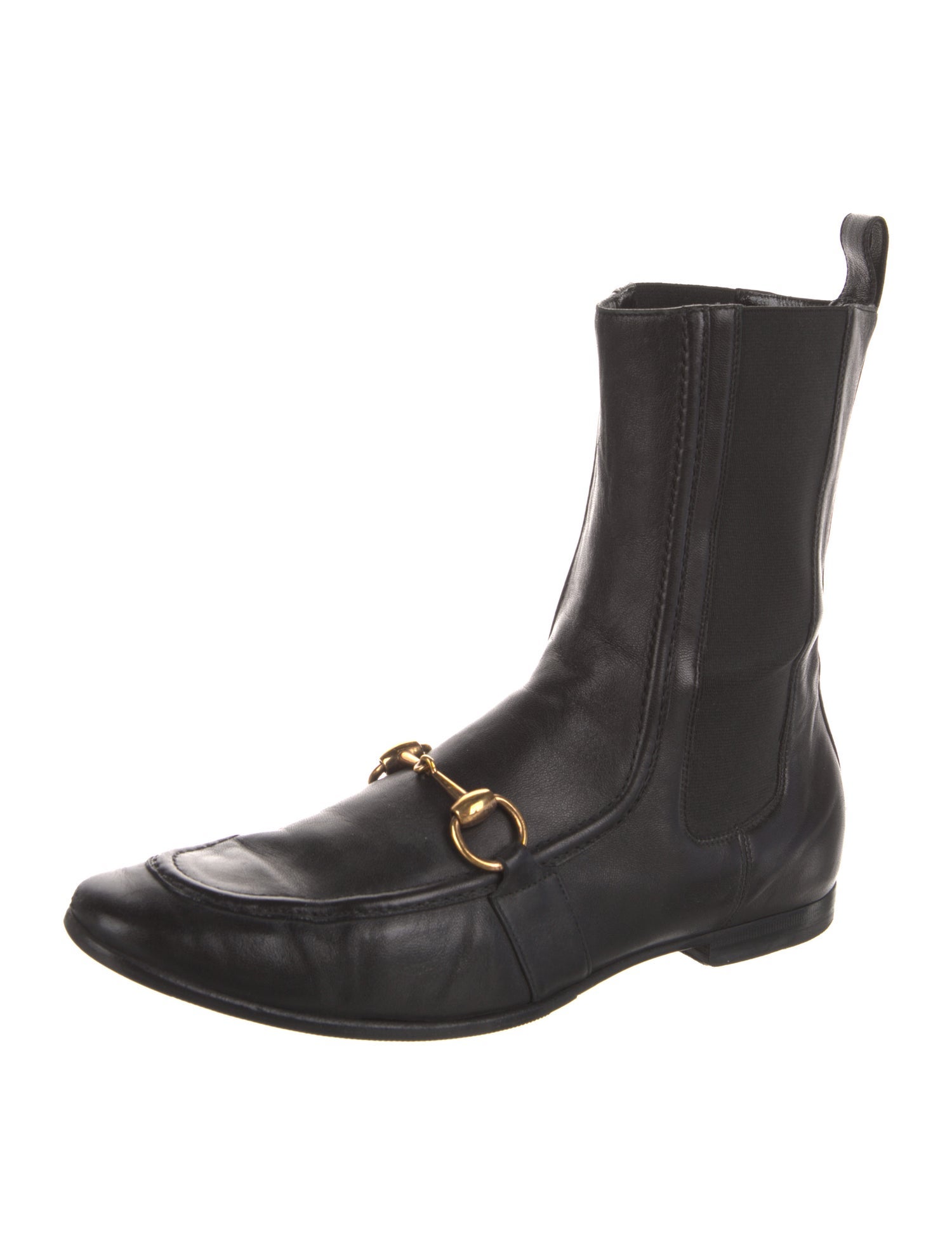 Gucci Horsebit Accent Leather Chelsea Boots