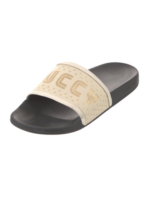 Gucci Canvas Printed Slides