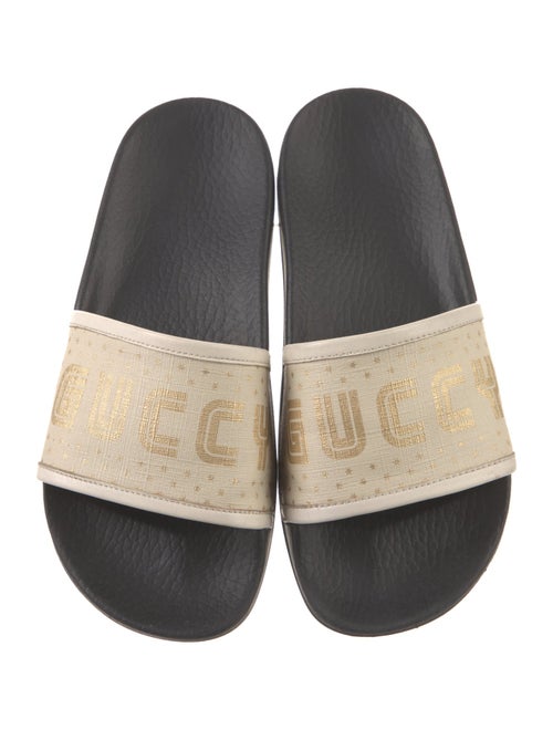 Gucci Canvas Printed Slides