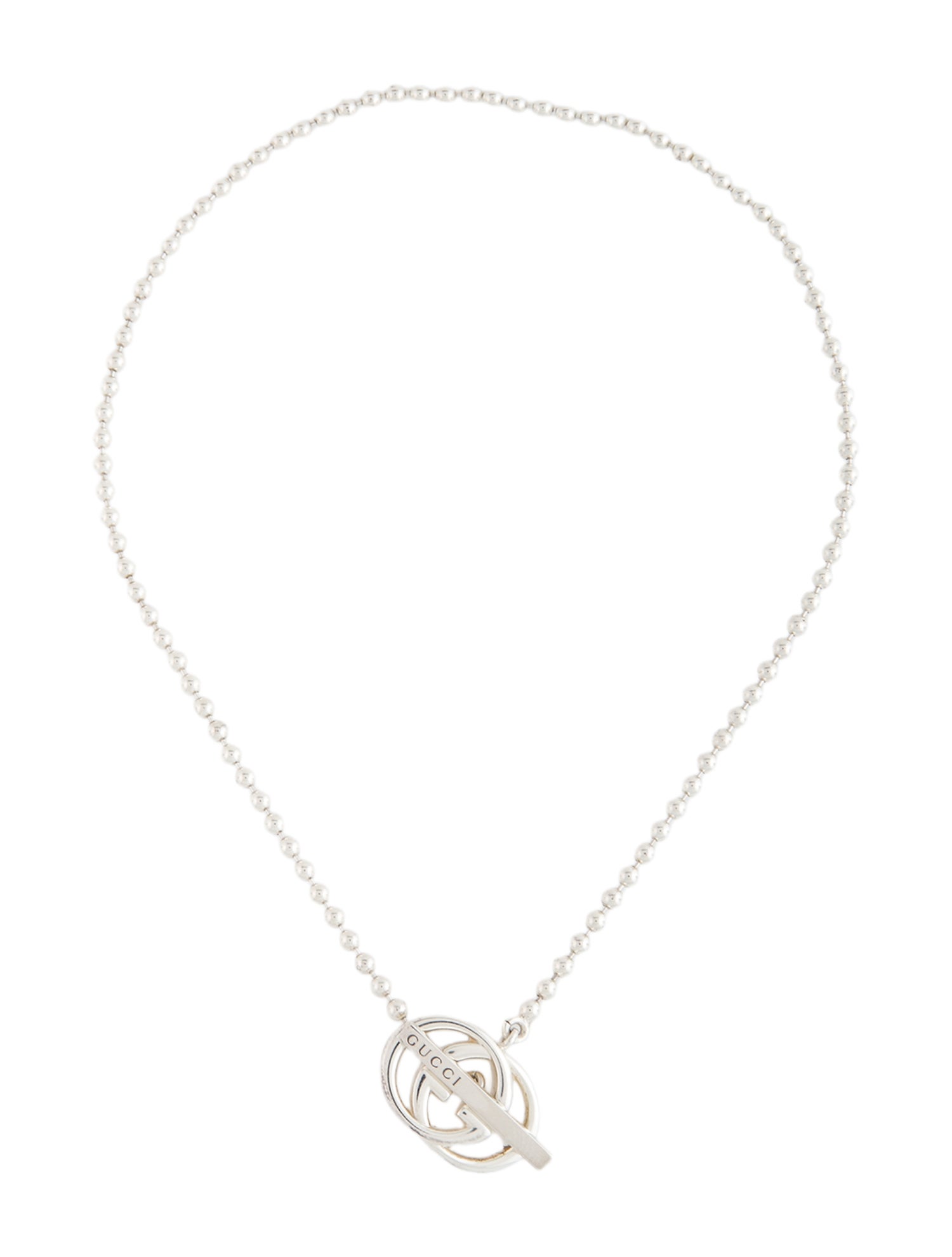 Gucci Interlocking G Logo Britt Toggle Necklace