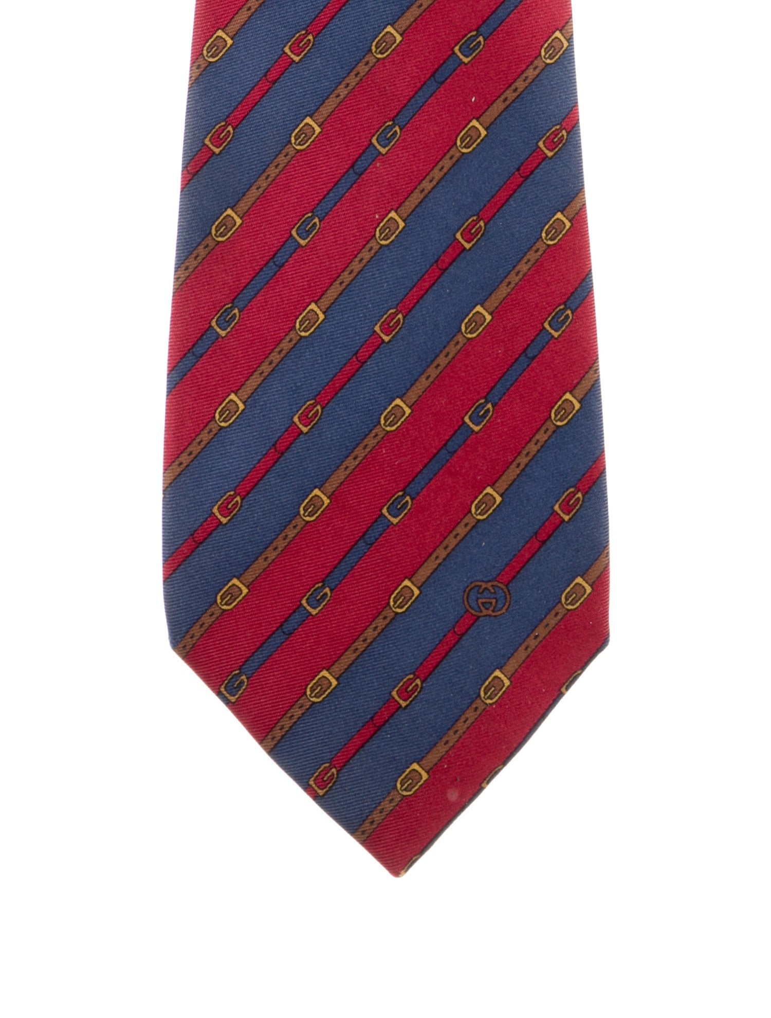 Gucci Gucci Silk Striped Tie Vintage