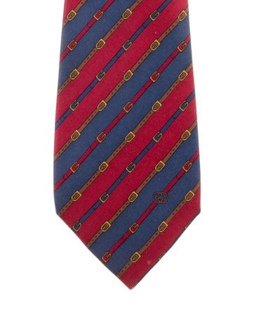 Gucci Ties Silk Striped Tie Vintage