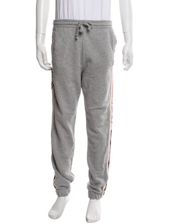 Gucci Sylvie Web Accent Embroidered Accent Lounge Bottoms