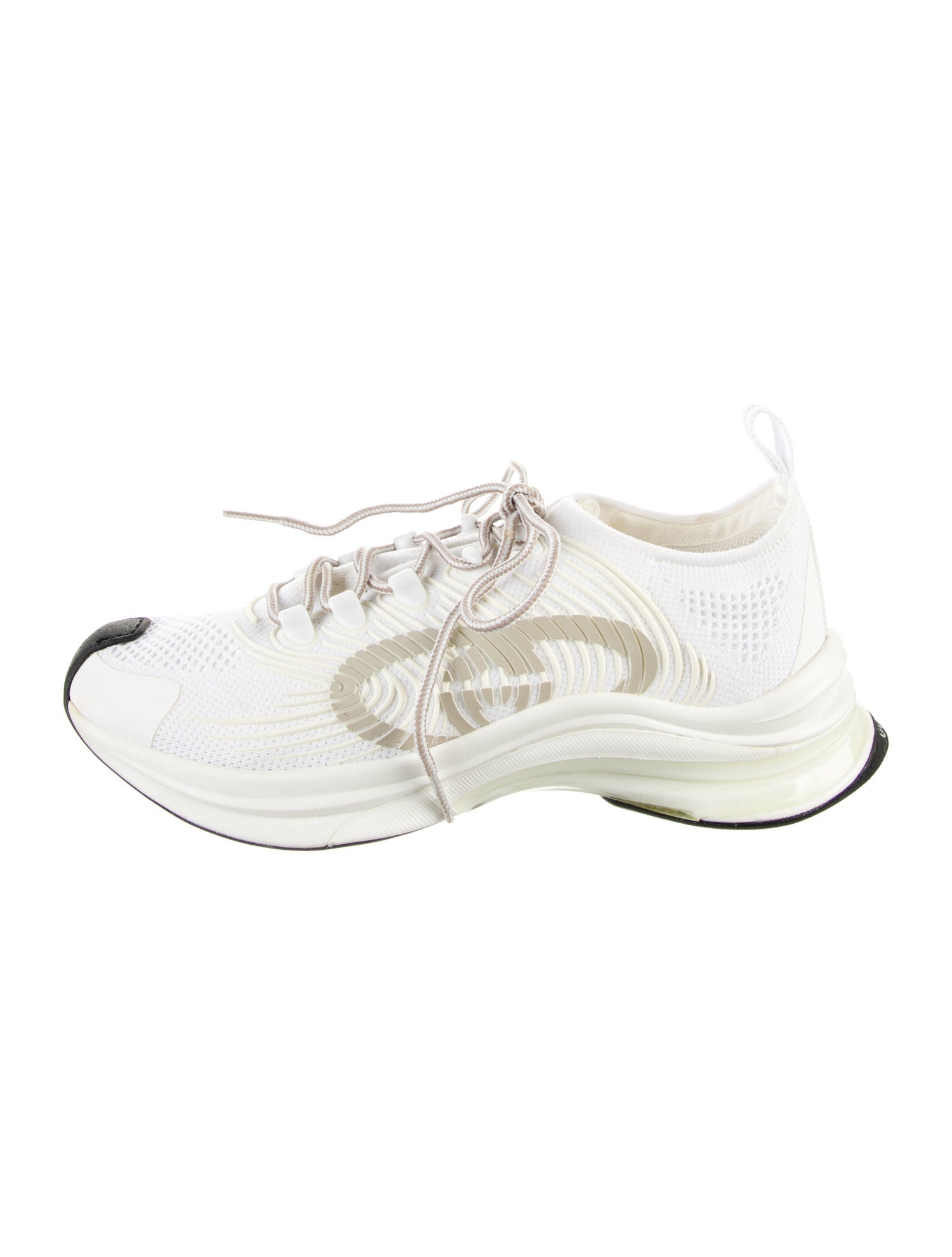 Gucci Interlocking G Logo Eyelet Trim Athletic Sneakers