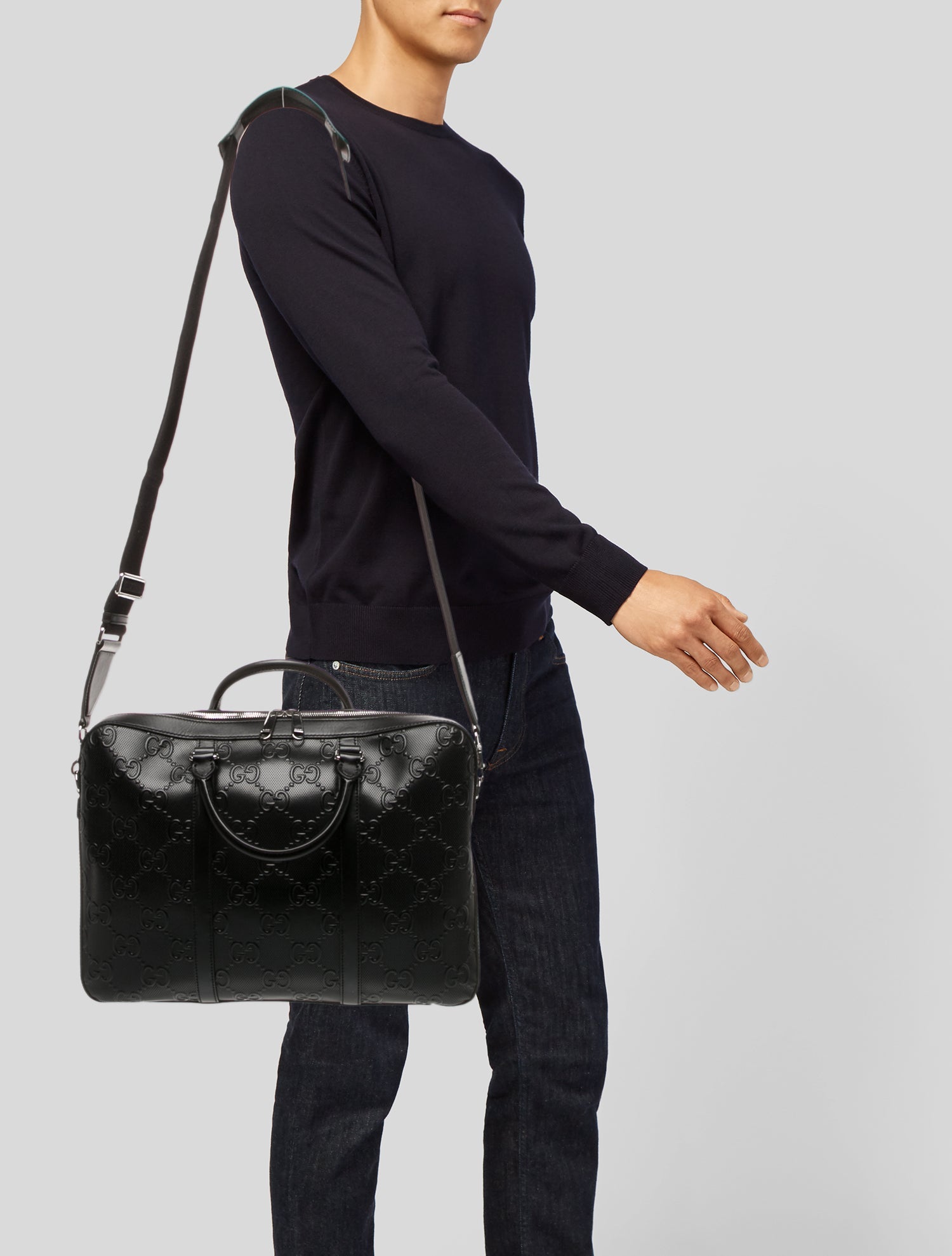 Gucci GG Embossed Briefcase