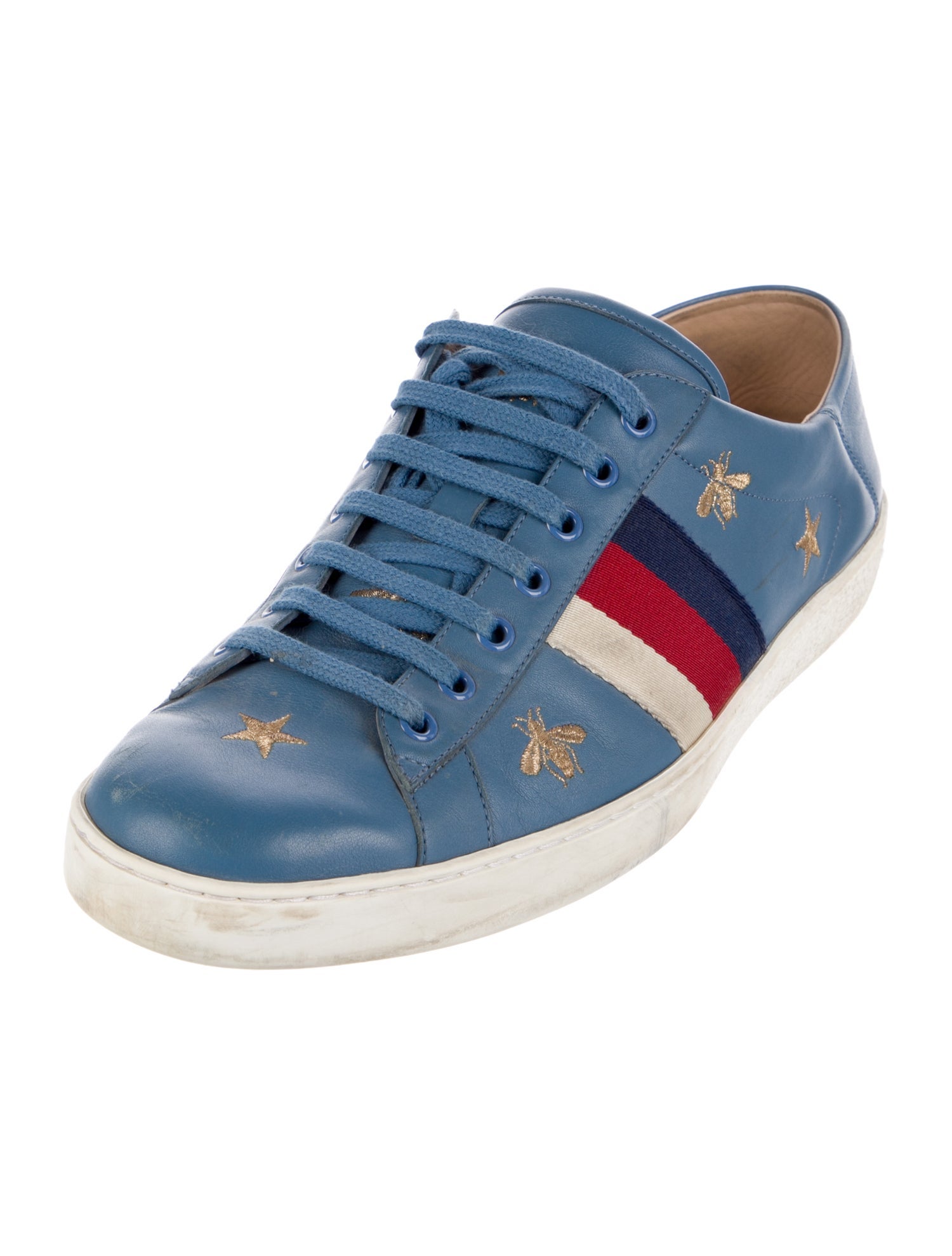 Gucci Sylvie Web Accent Leather Sneakers