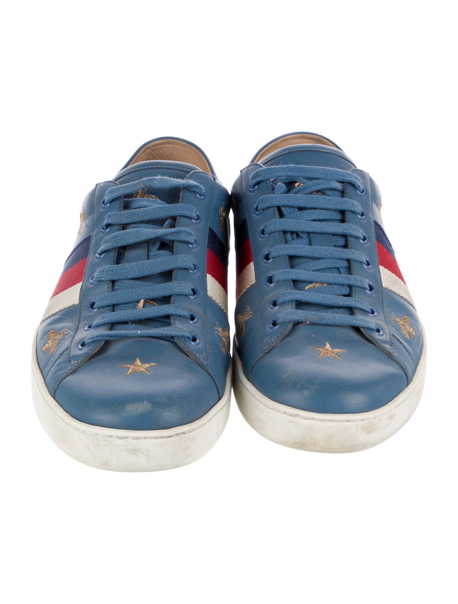 Gucci Sylvie Web Accent Leather Sneakers