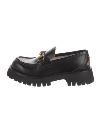 Gucci Horsebit Accent Leather Loafers