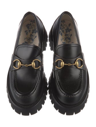 Gucci Horsebit Accent Leather Loafers