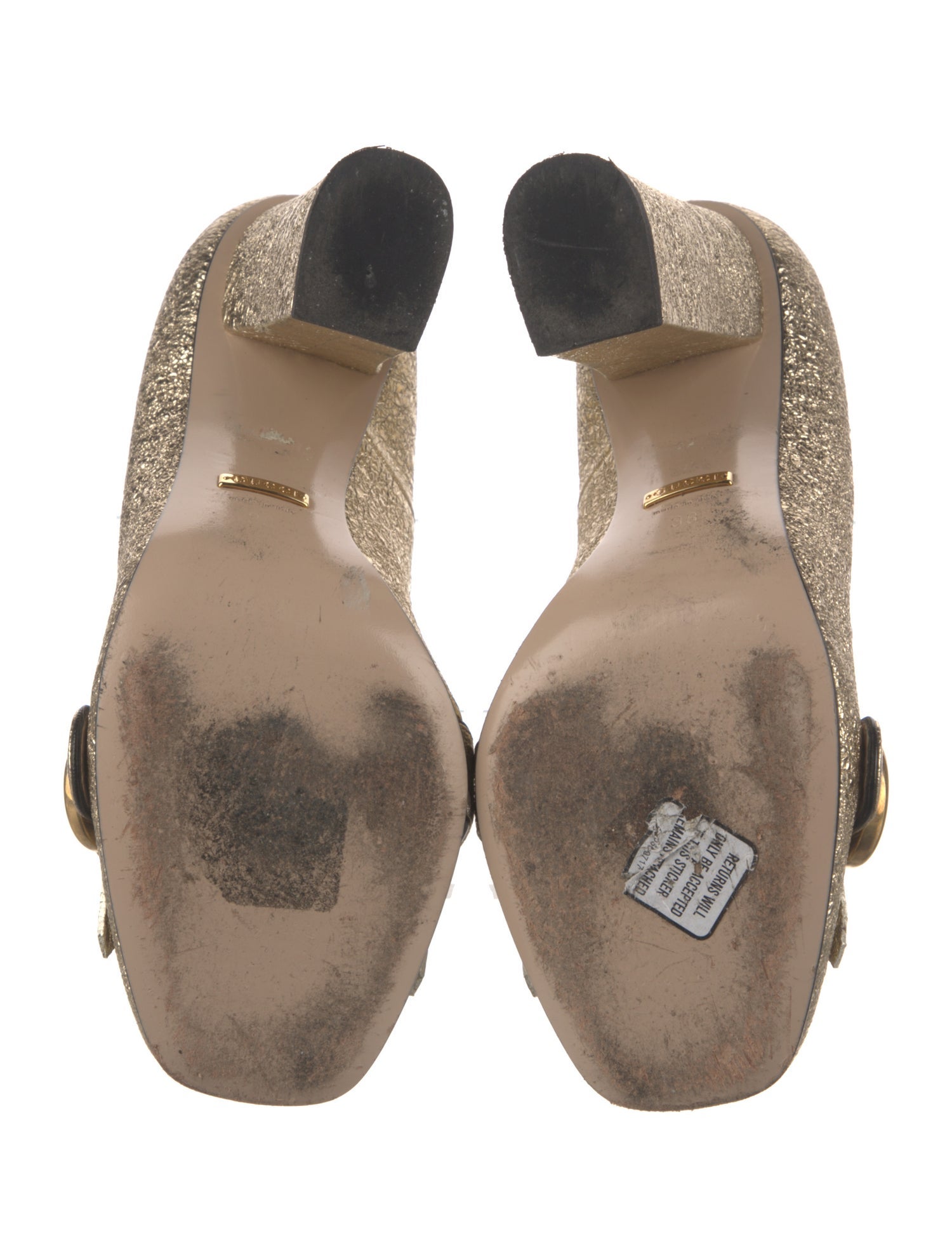 Gucci Double G Logo Leather Pumps