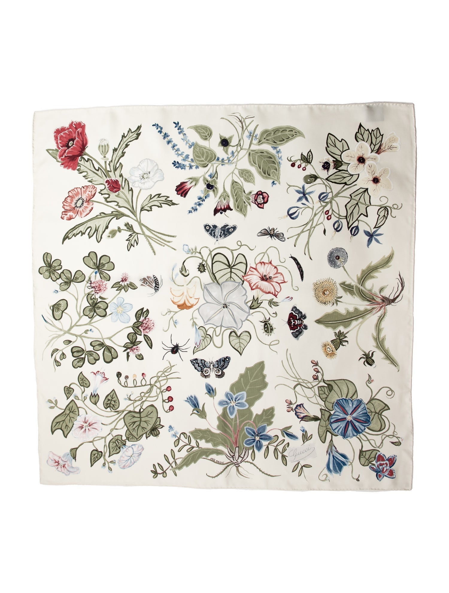 Gucci Silk Flora Knight Print Scarf