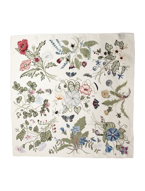 Gucci Silk Flora Knight Print Scarf